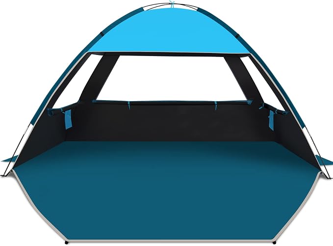COMMOUDS Beach Tent Sun Shelter for 3/4/6/8 Person, UPF 50+ UV Protection Beach Shade Canopy Tent, Lightweight, Easy Set Up and Carry by COMMOUDS