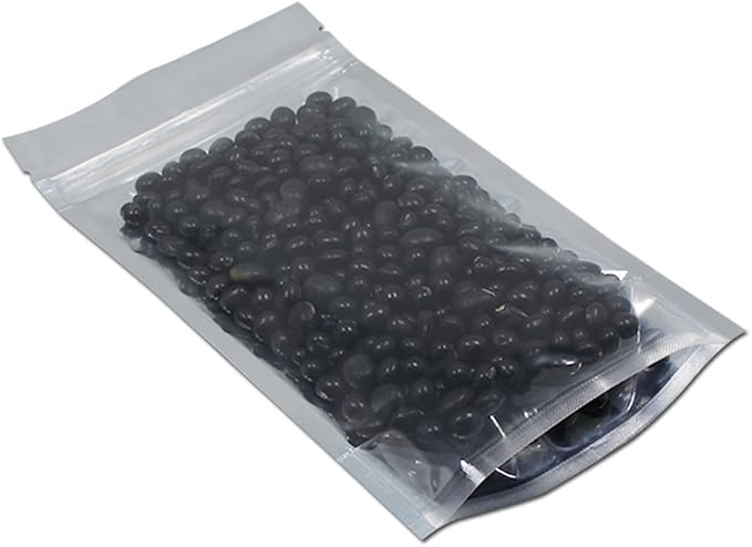 FERENLI 100 Pieces Stand Up Clear Front Zipper Lock Resealable Aluminum Mylar Foil Plastic Packaging Bag for Zip Heat Sealable Lock with Tear Notch Long Term Food Storage 4.7x6.7 inch - Image 4