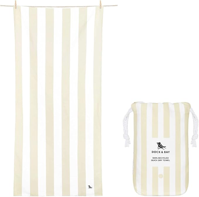 Dock & Bay Beach Towel - Quick Dry, Sand Free - Compact, Lightweight - 100% Recycled - Includes Bag - Cabana - Set of 6 - Large (160x90cm, 63x35) - Image 8