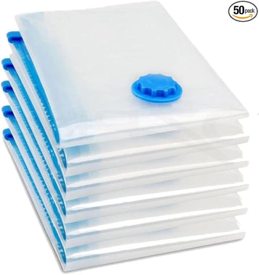 Space Saver Storage Dual Double Zipper Extra Tight Seal Bag for Travel, Suitcases, Moving, and Household use in size 53"x40" / 130cm x 100cm (50) by Unknown