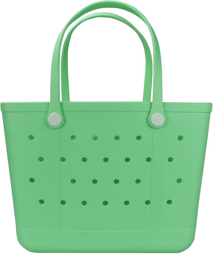 Rubber Beach Bag for Women, Waterproof Travel Tote Bags for Beach | Waterproof Sand-proof Tote Bags with Zipper Pocket, Durable Lightweigh Tote Bag for Outdoor - Image 8