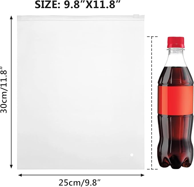 Frosted T Shirt Bags, 200PCS 9x12 inch Plastic Zip Bags for Clothes Packaging, Clothing Shipping, Bikini Swimsuit Bathing Suit Organizer, with Resealable Zipper & Vent Hole, 3 Mil - Image 9