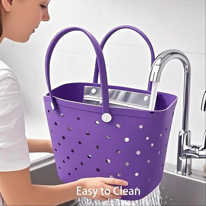 Oversized Beach Tote Bag, Extra Large Rubber Waterproof Sandproof Bag, Washable Durable Travel Tote for Pool - Image 2
