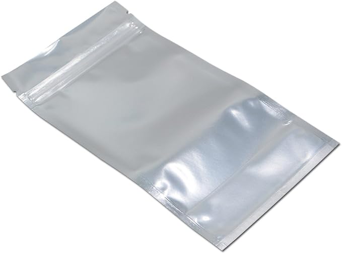 FERENLI 500 Pieces Stand Up Clear Zipper Lock Resealable Aluminum Mylar Foil Plastic Packaging Bag for Zip Heat Seal Package Lock with Tear Notch Long Term Food Storage 4.7x6.7 inch - Image 6