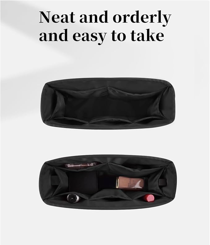 Purse Organizer Insert for 19 Handbag, Satin Bag Insert Compatible with Chanel, Lightweight and Soft Touch Inner Bag for Women Luxury Handbags, Multicolor Options(Black, Jumbo30) - Image 3