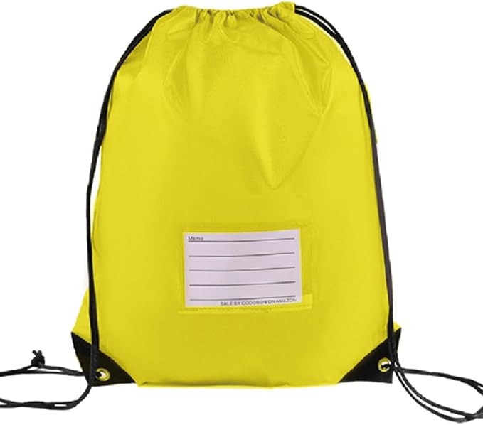 CODOBON 16 Pack Drawstring Bags,Bulk Draw String Backpack, DIY Gym Sports Cinch Bag Sackpack for Women Men, Yellow - Image 6