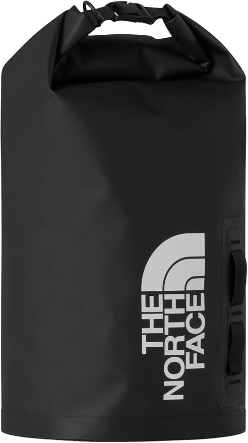 The North Face Base Camp Dry Bag - Roll-Top Waterproof Stuff Sack, Ideal for Camping Gear & Kayak Accessories, TNF Black/TNF White, 12 Liters | Roll-Top Waterproof Stuff Sack, Ideal for Camping Gear & Kayak Accessories by Unknown