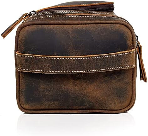 VC VINTAGE COUTURE Leather Toiletry Bag for Men Extra Large Leather Men's Toiletry Bag for Traveling Real Leather Dopp Kit for Men Leather Shaving Bag for Travel - Image 7