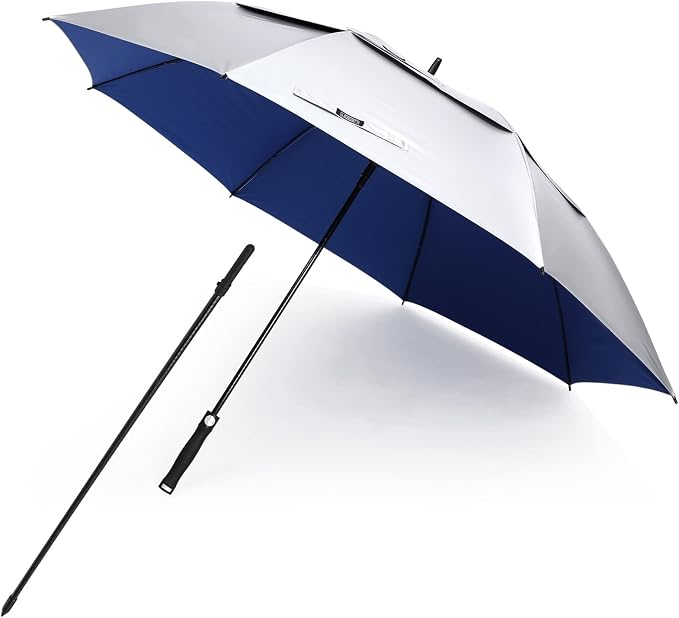 G4Free UV Golf Beach Umbrella 68”Auto Open Extra Large Sun Shade Umbrellas | Vented Windproof, Double Canopy, Oversize UPF 50+ UV Protection Sun Shade umbrella, Auto-Open, patio/fishing/golf umbrella by G4Free