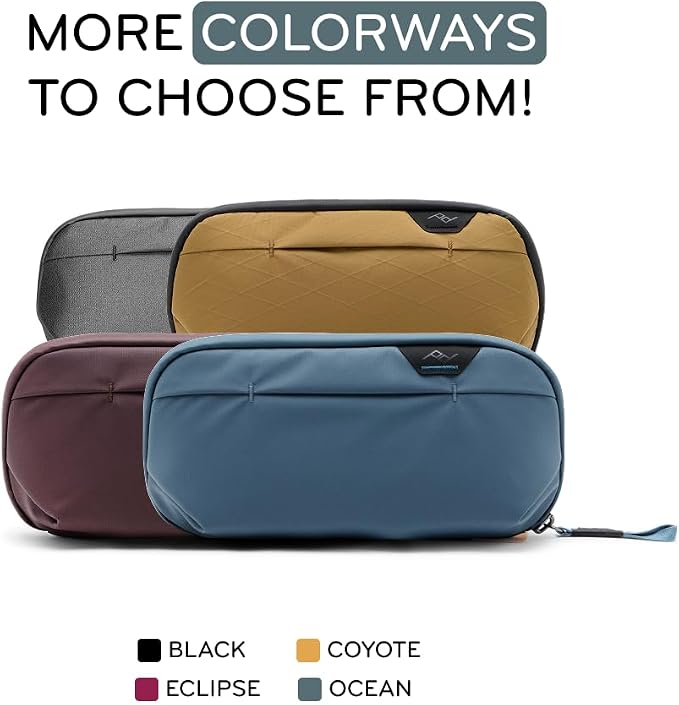 Peak Design Small Wash Pouch, Eclipse, Weatherproof Travel Toiletry Bag, Upright or Hanging Toiletry Kit with Pockets, Magnetic Toothbrush Pocket, Wide UltraZip Opening, Toiletry Bag for Men and Women - Image 7