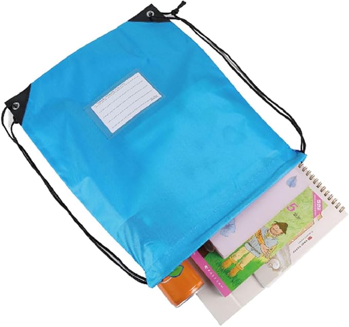 CODOBON 30 Pack Drawstring Bags,Bulk Draw String Backpack, DIY Gym Sports Cinch Bag Sackpack for Women Men, Sky Blue - Image 4