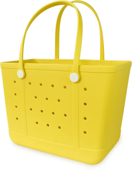 Lightweight Extra large Rubber Beach Bag Small mini Tote Bag for Gym Waterproof medium Open Handbag for Pool Sports by Addoklm