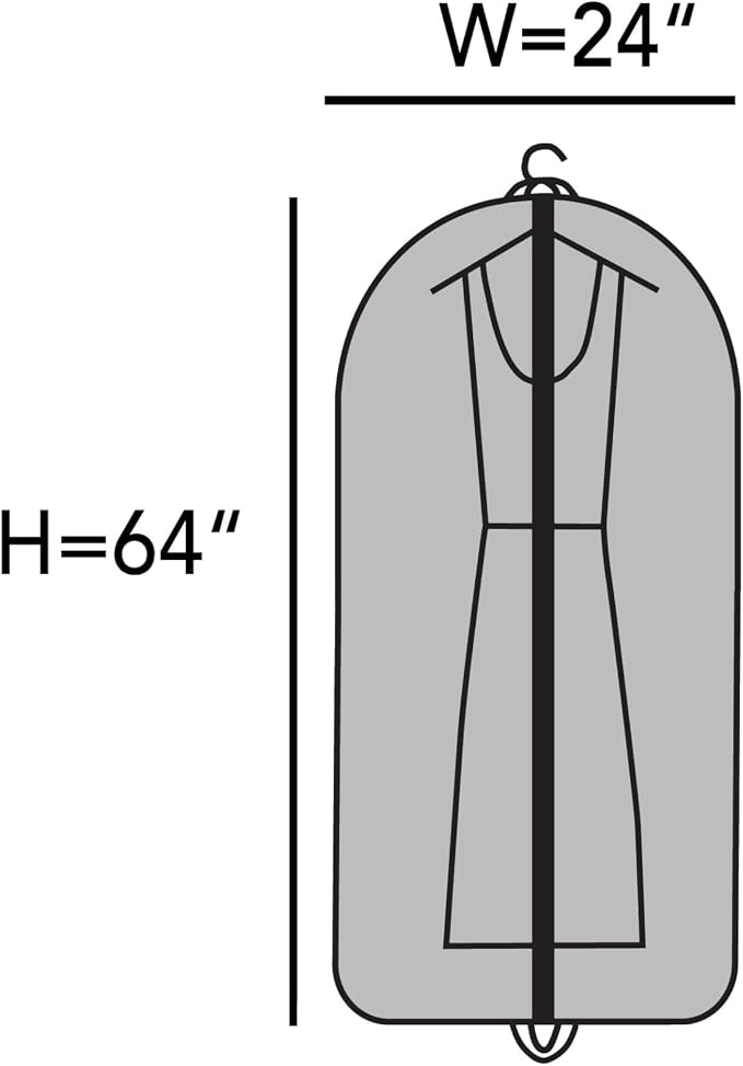 Covermates Keepsakes Garment Bag Set for Closet Storage and Travel – Breathable Suit and Dress Bags with ID Window and Carrying Handles – Heavy-Duty Hanging Wardrobe Protection Set, Blue - Image 3