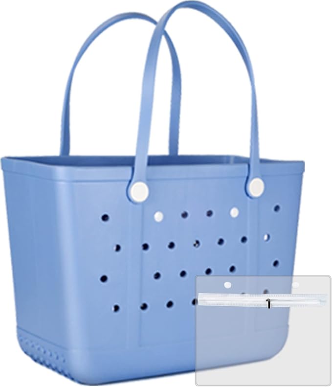 Beach Tote Bag for Women, Rubber Beach Bag Waterproof Sandproof, Extra Large EVA Tote Bag Boat Bag by Uwyriwooq