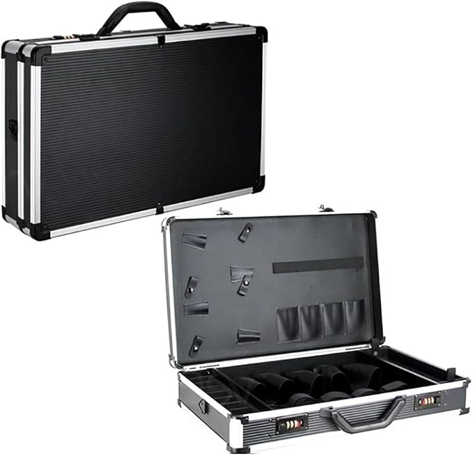 DNYSYSJ Barber Carrying Case Barber Case, Stylist Tool Box Professional Salon Hair Cutting Grooming Kit Storage Organizer for Clippers, Scissors, Barber Supplies (D) - Image 3