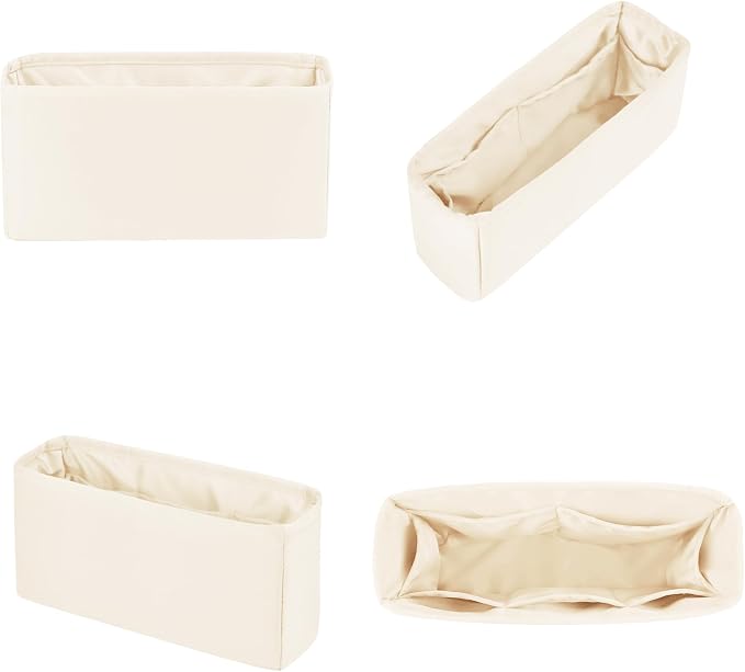 19 Bag Organizer Insert, Purse Organizer with Silky Satin Compatible with Chanel 19 Bag Maxi, Lightweight Inner Bag for Luxury Bags (Craie, Maxi36) - Image 8