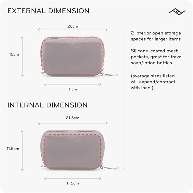 Peak Design Wash Pouch, Eclipse, Weatherproof Travel Toiletry Bag, Upright or Hanging Kit with Pockets, Magnetic Toothbrush Pocket, Wide UltraZip Opening, Toiletry Bag for Men and Women - Image 6