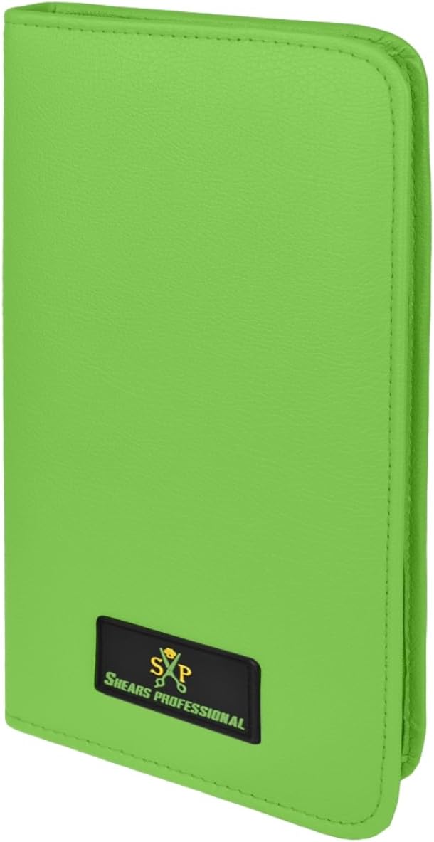 Leather 5 Scissor & Shear Storage Case for Hairstylist - Hairdresser -Scissor Holder Perfect for home-saloon use (Green) - Image 6