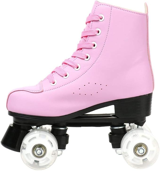 YYW Roller Skates for Women Men, High Top PU Leather Classic Double-Row, Indoor Outdoor, Beginner Shoes Bag - Image 4