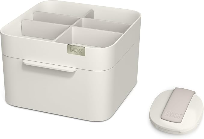 Joseph Joseph Make Me Up Compact Mirror & Cosmetic Organiser Set, Light Blue - Image 2