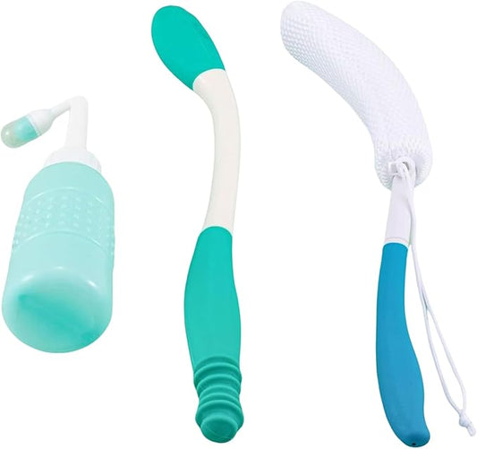 Butt Wiper Tool - Portable Wiping Aid Brush, Bidet Body Cleaner for Seniors, Disabled, Travel, Hospital, Home, Toilet, and Shower Hygiene, Personal Care Assistance for Daily Comfort and Accessibility