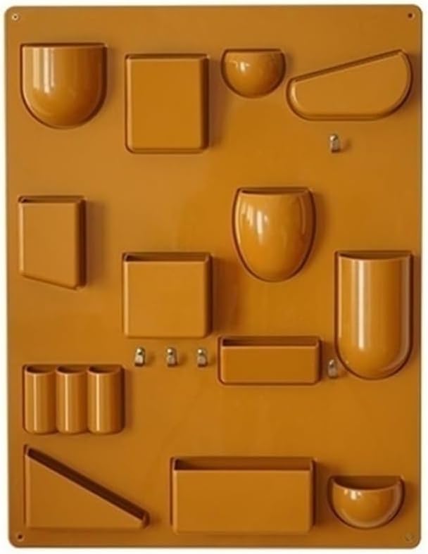 Wall Rack, Floationg Storage Desktop Pen Holder, Multi-Purpose Wall Shelf with Decoration, Suitable for Living Room, Bedroom and Study(Yellow) by Unknown