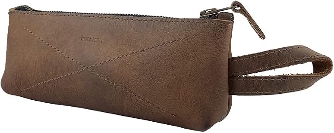 Hide & Drink, Carry-On Toiletry Bag, Pen and Pencil Case, Cable Organizer, Storage for Utensils, Travel Essentials, Full Grain Leather, Handmade, Bourbon Brown - Image 2