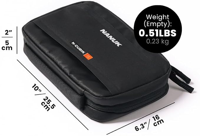 NANUK N-Cubik T1 Camera Bag Insert – Compact Water-Resistant Pouch – Shockproof Protective Camera Insert for Backpack – Perfect for Accessories & Gear (10” x 6.3” x 2”) - Image 3