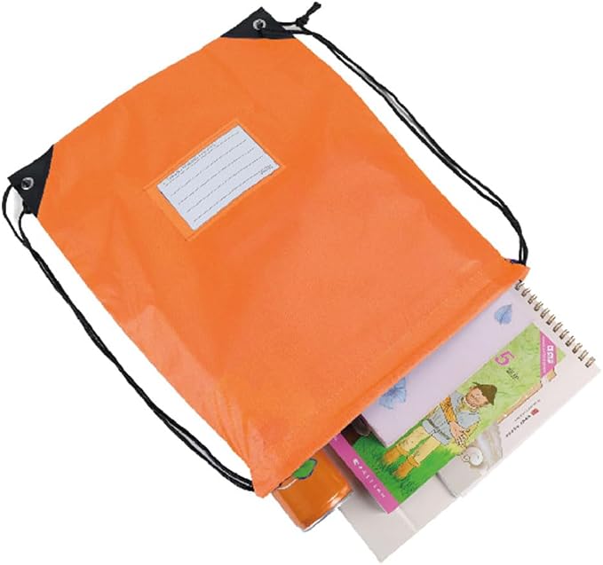 CODOBON 30 Pack Drawstring Bags,Bulk Draw String Backpack, DIY Gym Sports Cinch Bag Sackpack for Women Men, Orange - Image 4