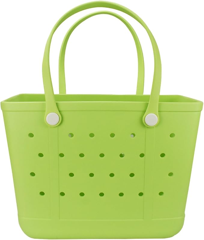 Rubber Beach Bag for Women, Waterproof Travel Tote Bags for Beach | Waterproof Sand-proof Tote Bags with Zipper Pocket, Durable Lightweigh Tote Bag for Outdoor by Unknown