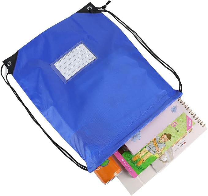 CODOBON 50 Pack Drawstring Bags,Bulk Draw String Backpack, DIY Gym Sports Cinch Bag Sackpack for Women Men, Blue - Image 4