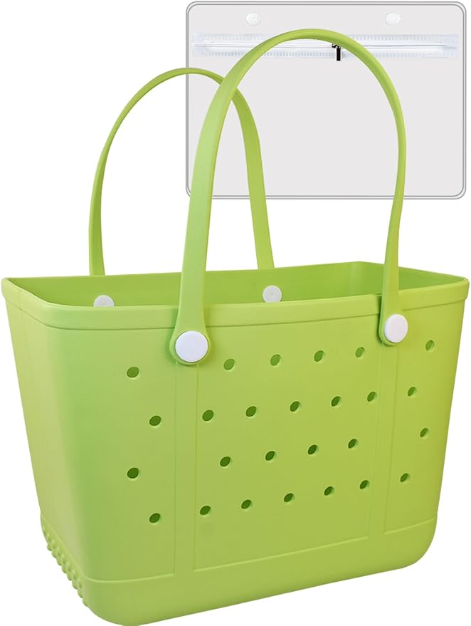 Beach Tote Bag for Women, Rubber Beach Bag Waterproof Sandproof, Extra Large EVA Tote Bag Boat Bag by Uwyriwooq