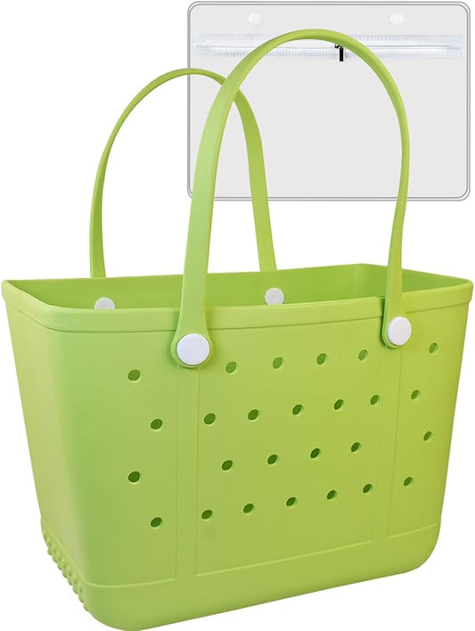 Beach Tote Bag for Women, Rubber Beach Bag Waterproof Sandproof, Extra Large EVA Tote Bag Boat Bag by Uwyriwooq