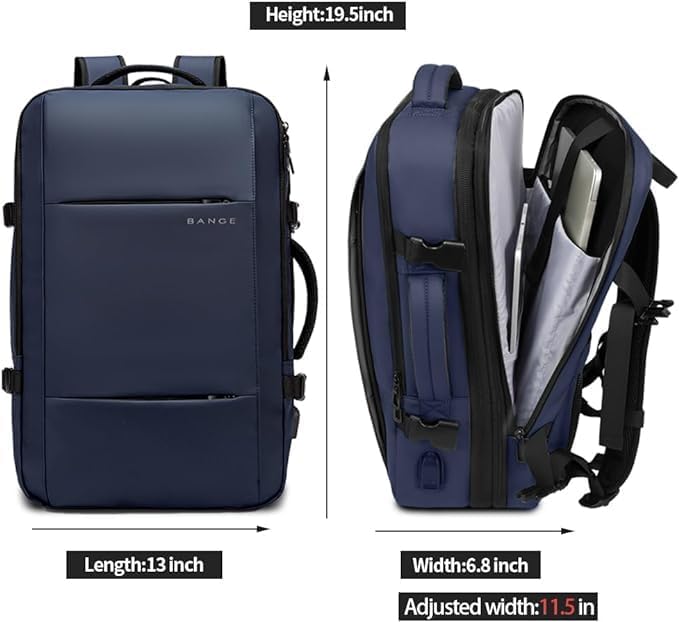 BANGE Travel Backpack,35L Carry on Backpack, Men Airline Approved Backpack, Expandable Business Laptop Daypack - Image 4