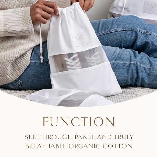 Hayden Hill Luxury Organic Cotton Dust Bags For Handbags - 6 Pack (Med-Large) - Handbag, Purse and Shoe Bags for Storage - Certified Carbon Neutral - Image 5