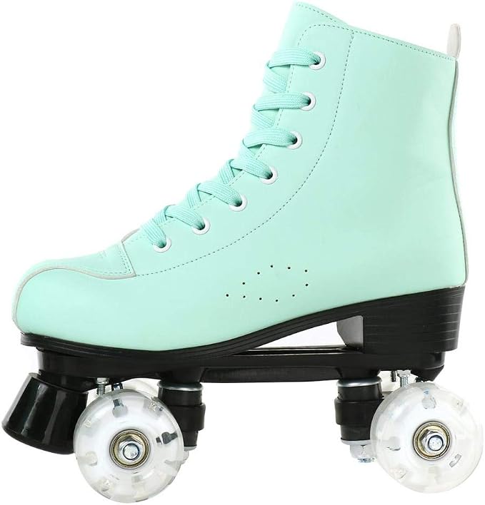 YYW Roller Skates for Women Men, High Top PU Leather Classic Double-Row, Indoor Outdoor, Beginner Shoes Bag - Image 5