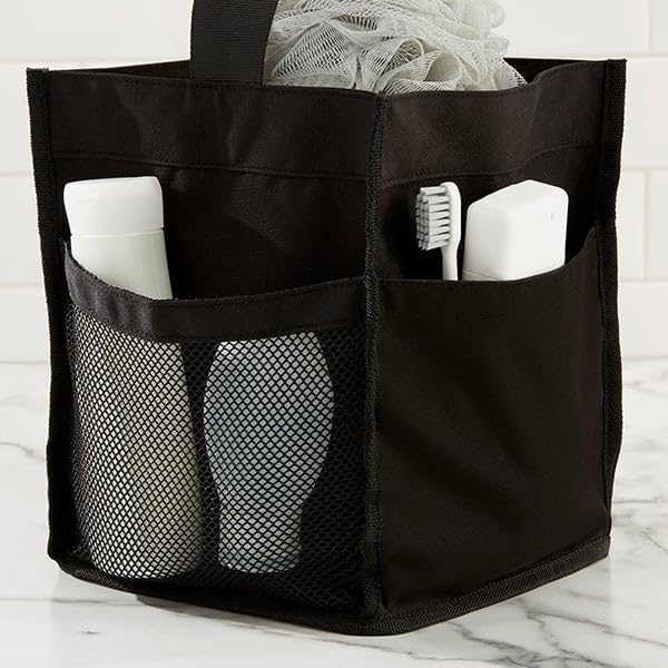 Personalization Universe Personalized Playful Name Embroidered Shower Caddy with Handle and Pockets - Ideal for College Dorms and Camping - Customizable Name and Initial - 8"x9.5"x8" - Image 6