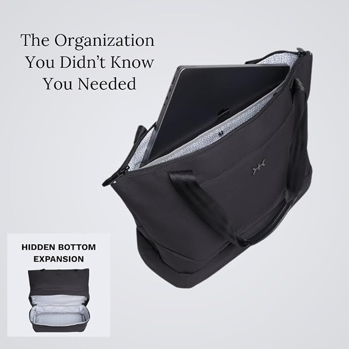 Knack Expandable Laptop Tote Midnight Black - Image 4