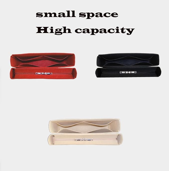 Lckaey Purse Organizer Insert for GST handbag liner bag lined storage felt Insert 2pcs 2018Claret-GST - Image 3