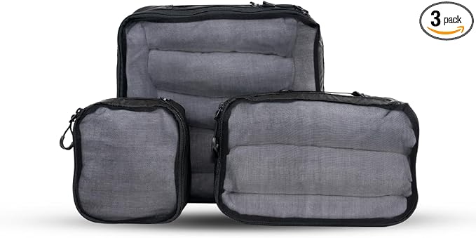 WANDRD Packing Cubes - Bundle of Small, Medium and Large Packing Cubes for Travel - Suitcase and Luggage Organization and Travel Essentials (Black) by WANDRD