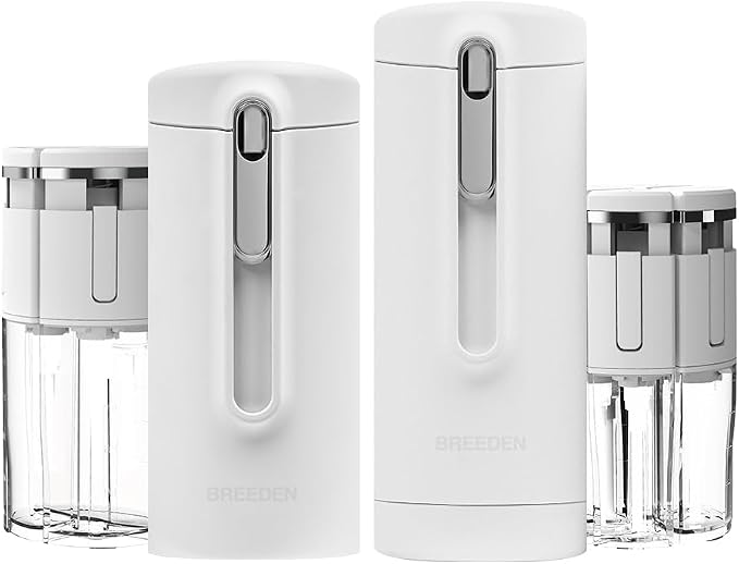 BREEDEN Travel Bottles for Toiletries, Bottle Set (Shower Bottle + Skin Bottle), TSA Approved Leak-Proof Refillable Containers for Shampoo, Body Wash, Skincare & Cream, Travel & Gym (White) by Unknown
