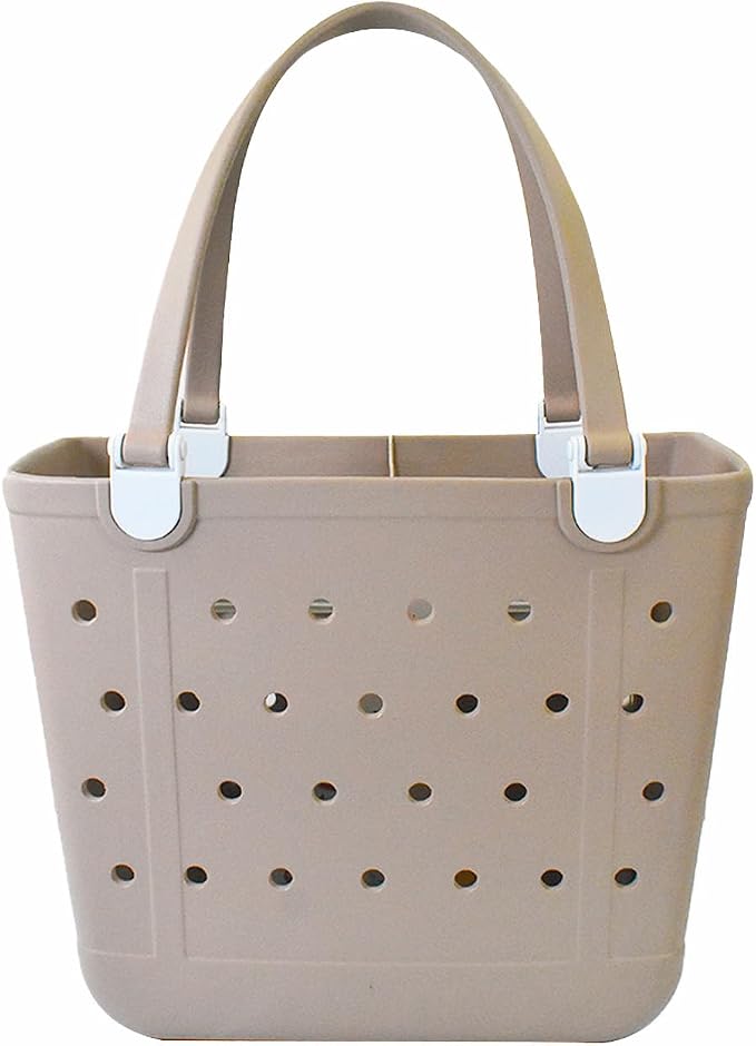 Rubber Beach Bag for Women, Waterproof Travel Tote Bags for Beach | Waterproof Sand-proof Tote Bags with Zipper Pocket, Durable Lightweigh Tote Bag for Outdoor by Unknown