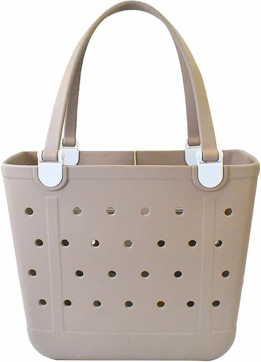 Rubber Beach Bag for Women, Waterproof Travel Tote Bags for Beach | Waterproof Sand-proof Tote Bags with Zipper Pocket, Durable Lightweigh Tote Bag for Outdoor by Unknown