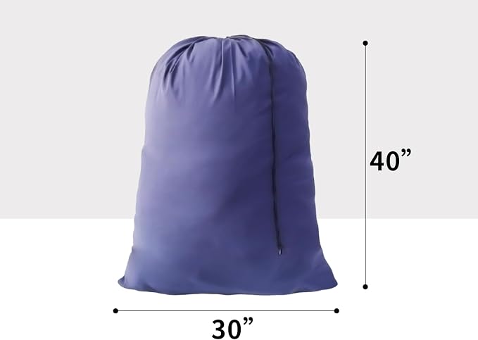 Extra Large Laundry Bag 30"x40" – 12 Pack Blue Drawstring Bags for College, Dorm, Family & Apartment – Heavy Duty Dirty Clothes Storage Set - Image 3