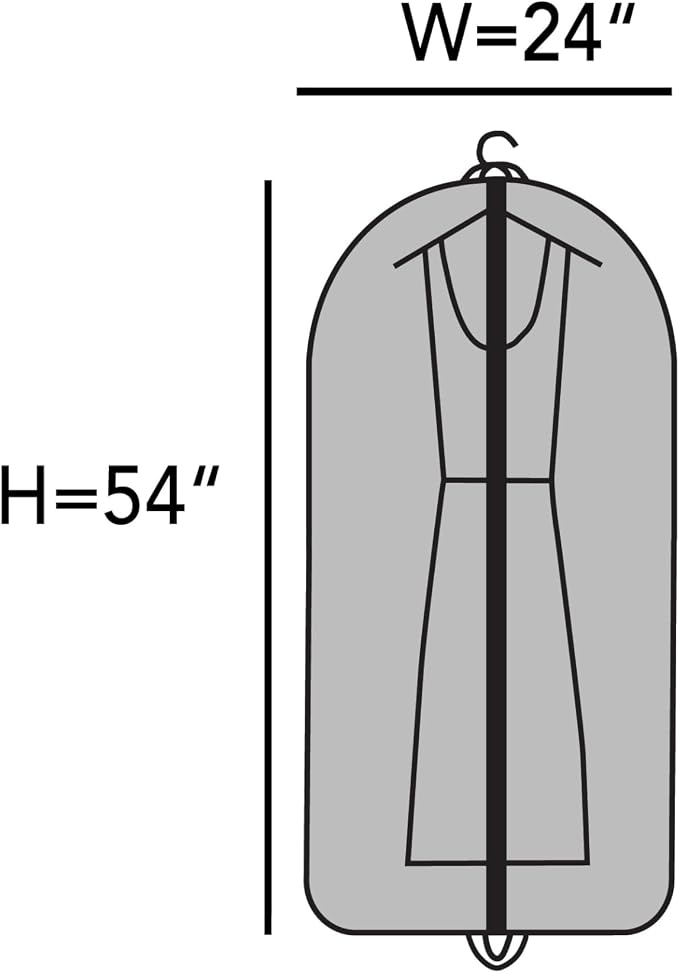 Covermates Keepsakes Garment Bag Set for Closet Storage and Travel – Breathable Suit and Dress Bags with ID Window and Carrying Handles – Heavy-Duty Hanging Wardrobe Protection Set, Grey - Image 3