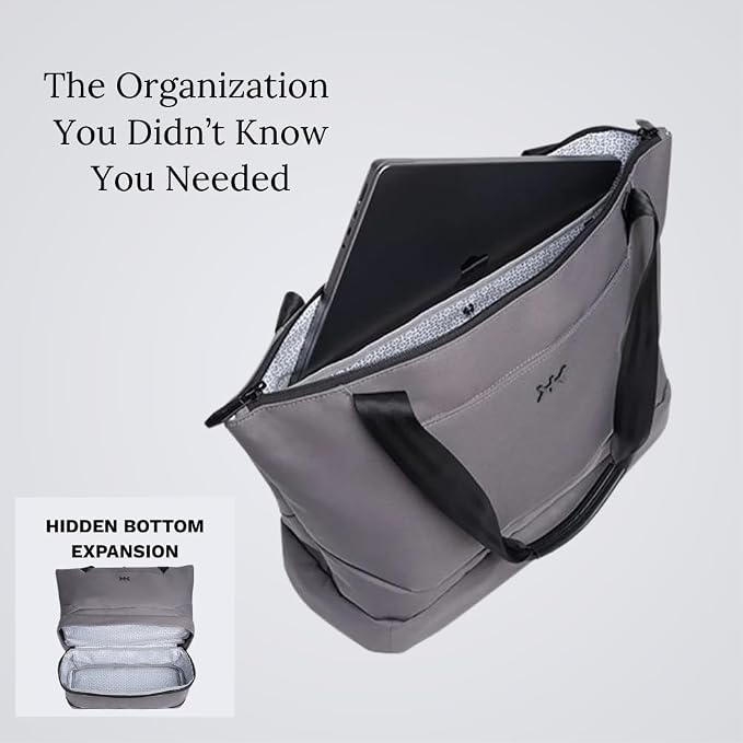 Knack Expandable Laptop Tote Alloy Gray - Image 3