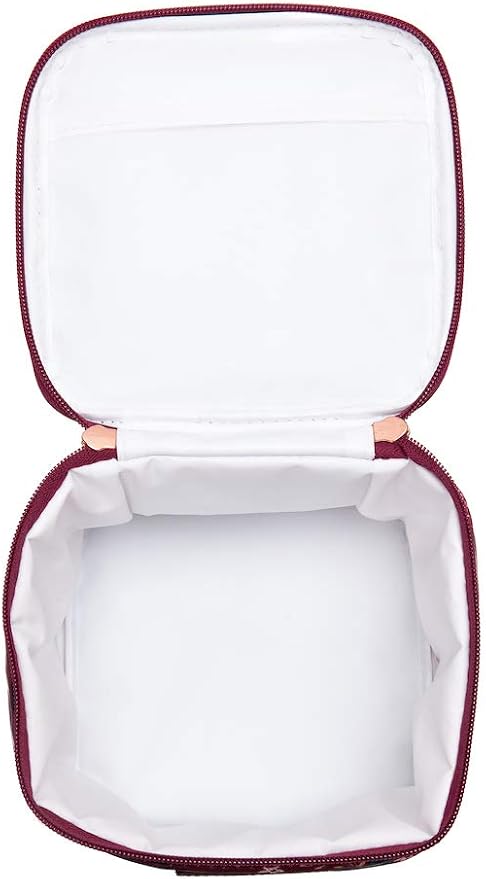 Sarah Wells Cold Gold Breastmilk Cooler with Ice Pack (Berry Bloom) | Fully-Lined Insulated Interior, Fits 4-6 Bottles, Zippered Lid, Great for Workdays, Travel & Pumping Days, Machine Washable - Image 5