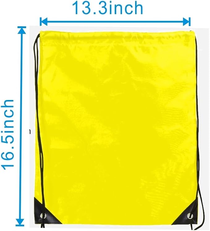 Drawstring Backpack Bulk 30 packs Draw String Backpack Bags DIY Gym Sports trip Traveling Yoga ride Pedestrianism Cinch Bag Sackpack Drawstring (yellow) - Image 2