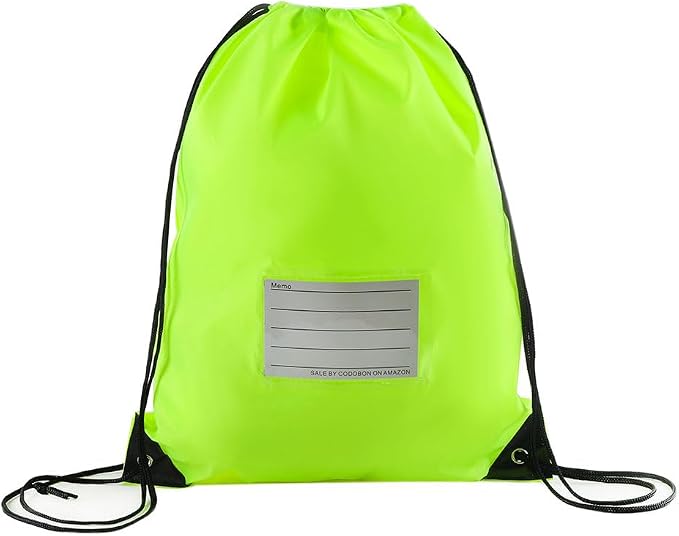 50 Pack Drawstring Bags,Bulk Draw String Backpack, Gym Sports Cinch Bag Sackpack for Women Men, Fluorescent Green - Image 6