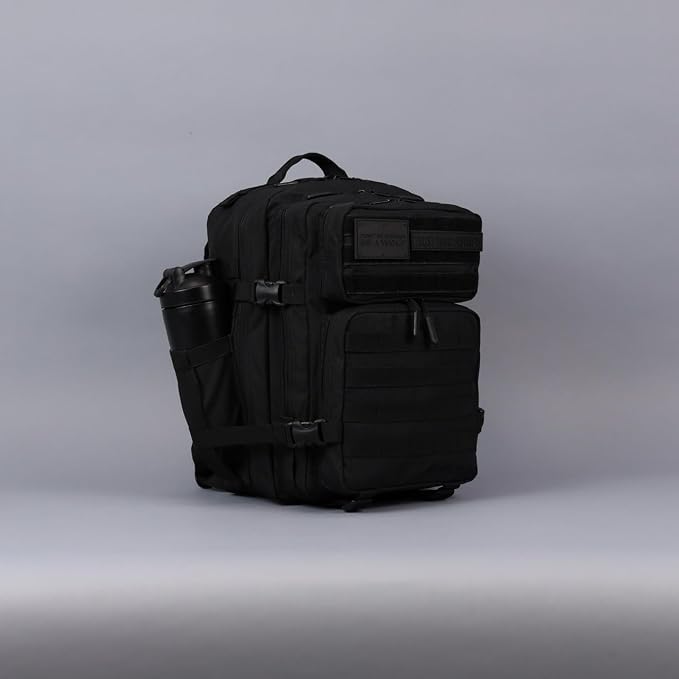WOLFpak 35L Tactical Gym Backpack (Nightshade) Durable 1000D Waterproof Oxford Material with MOLLE Webbing, Laptop Pocket & Dual Cup Holders, Durable Fitness/Travel/Military Daypack - Image 10